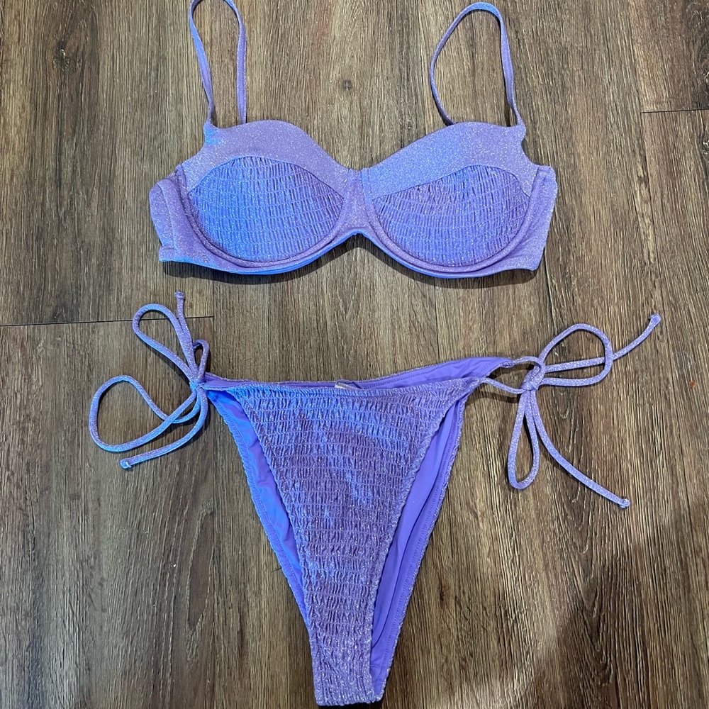 Lavender lspace bikini -worn once